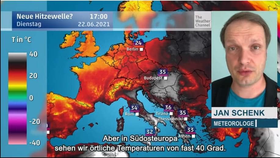 Klimawahn absurd: “Bodentemperaturen so hoch, dass Landkarte sich schwarz färbt”